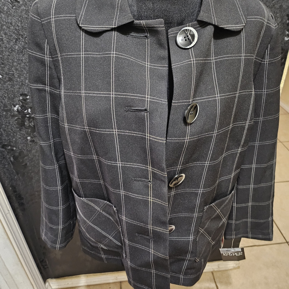 Women's Black Plaid Jacket